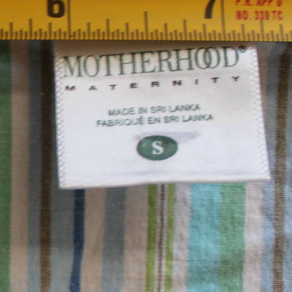 Motherhood Maternity Striped V-neck Top Blouse S - Picture 8 of 8